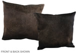 Chocolate 20"x20" Brazilian Cowhide Pillow #A37092 by Hudson Hides