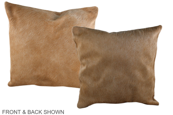 Solid Brown 20"x20" Brazilian Cowhide Pillow #A37095 by Hudson Hides