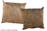 Beige 20"x20" Brazilian Cowhide Pillow #A37098 by Hudson Hides