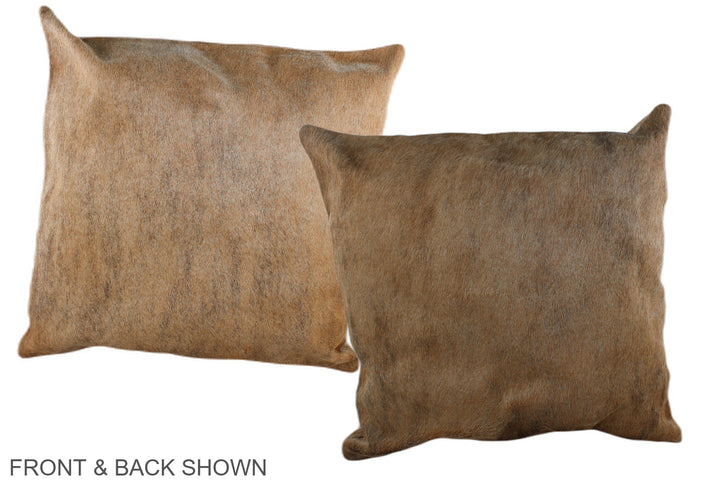 Beige 20"x20" Brazilian Cowhide Pillow #A37098 by Hudson Hides