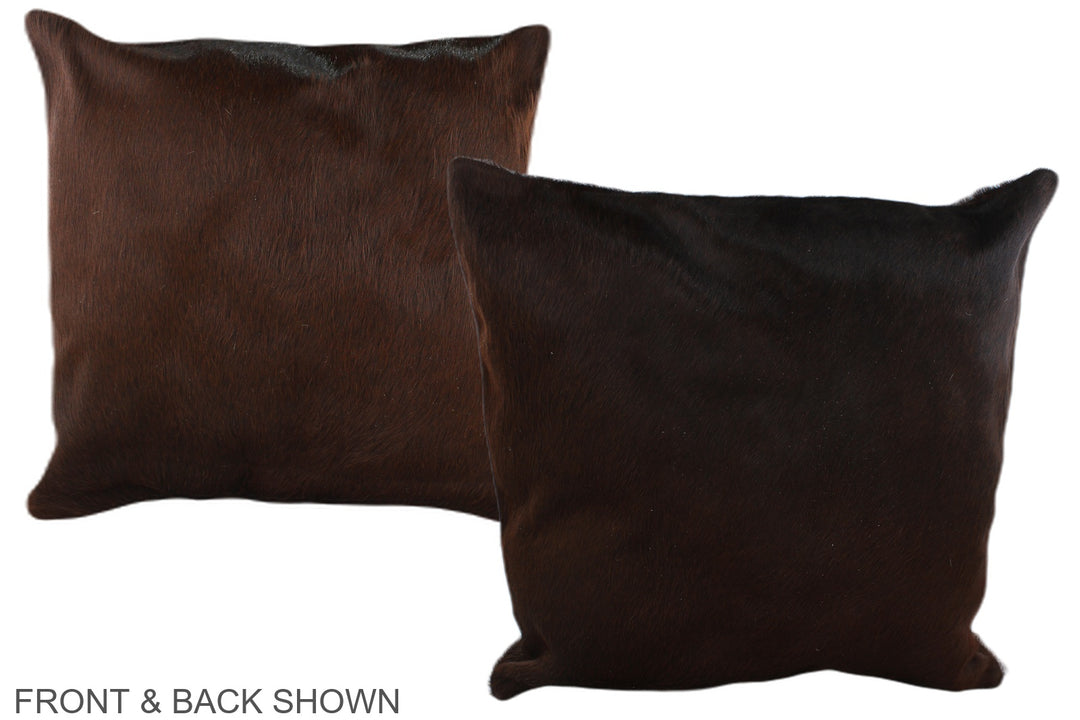 Brown with Red 20"x20" Brazilian Cowhide Pillow #A37103 by Hudson Hide