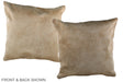 Beige 20"x20" Brazilian Cowhide Pillow #A37108 by Hudson Hides