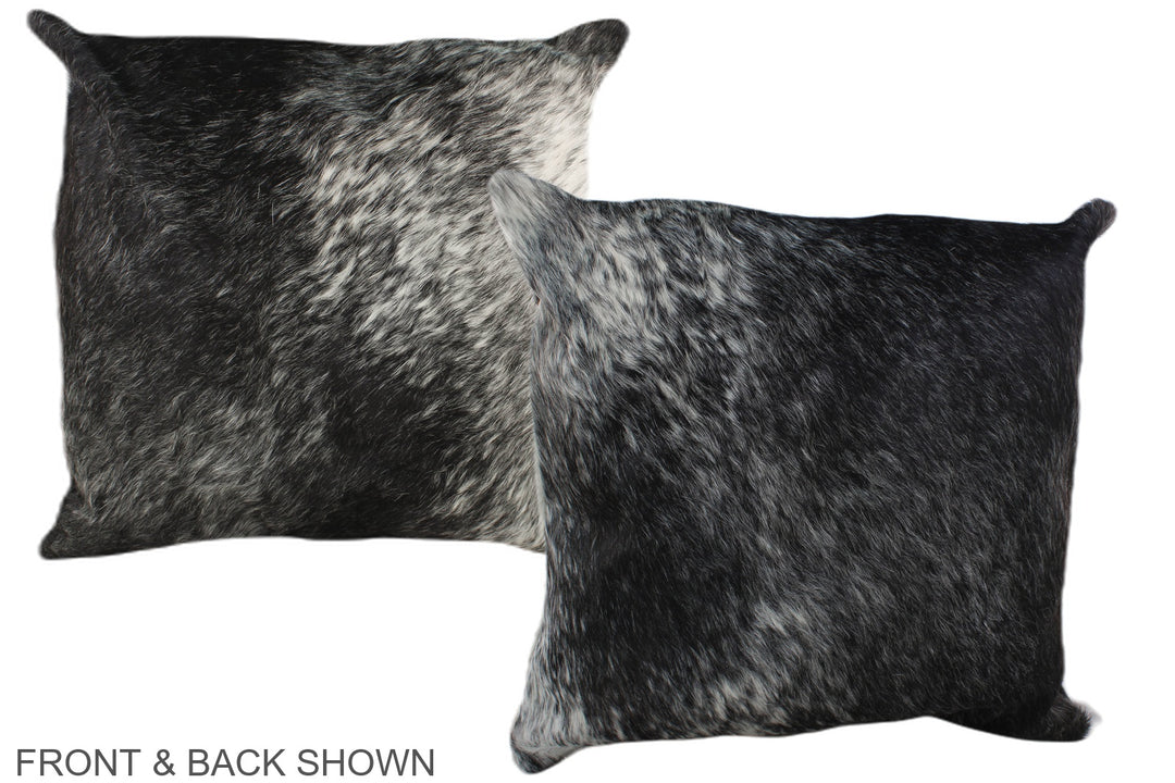 Black and White 20"x20" Brazilian Cowhide Pillow #A37112 by Hudson Hid