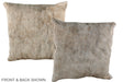 Grey with Beige 20"x20" Brazilian Cowhide Pillow #A37116 by Hudson Hides