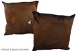 Chocolate 20"x20" Brazilian Cowhide Pillow #A37118 by Hudson Hides