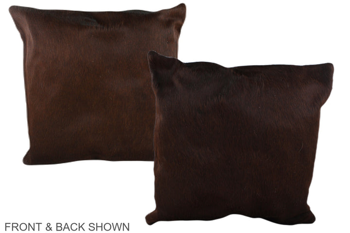 Solid Brown 20"x20" Brazilian Cowhide Pillow #A37122 by Hudson Hides