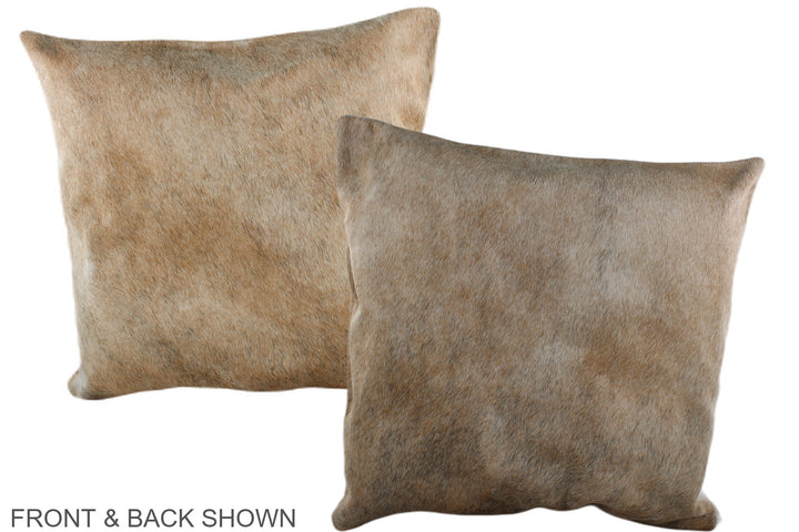 Caramel 20"x20" Brazilian Cowhide Pillow #A37125 by Hudson Hides