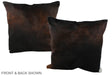 Chocolate 20"x20" Brazilian Cowhide Pillow #A37126 by Hudson Hides