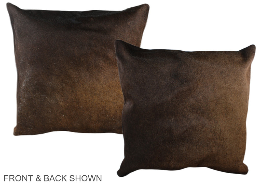 Chocolate 20"x20" Brazilian Cowhide Pillow #A37128 by Hudson Hides