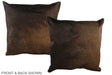 Chocolate 20"x20" Brazilian Cowhide Pillow #A37128 by Hudson Hides