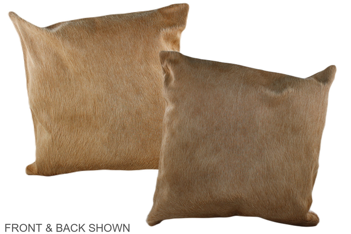 Beige Cowhide Pillow #A37130