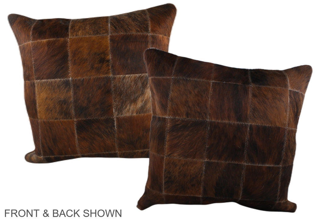Patchwork 20"x20" Brazilian Cowhide Pillow #A37141 by Hudson Hides