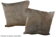 Grey with Beige 20"x20" Brazilian Cowhide Pillow #A37142 by Hudson Hides