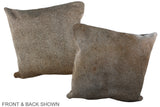 Grey with Beige 20"x20" Brazilian Cowhide Pillow #A37142 by Hudson Hides