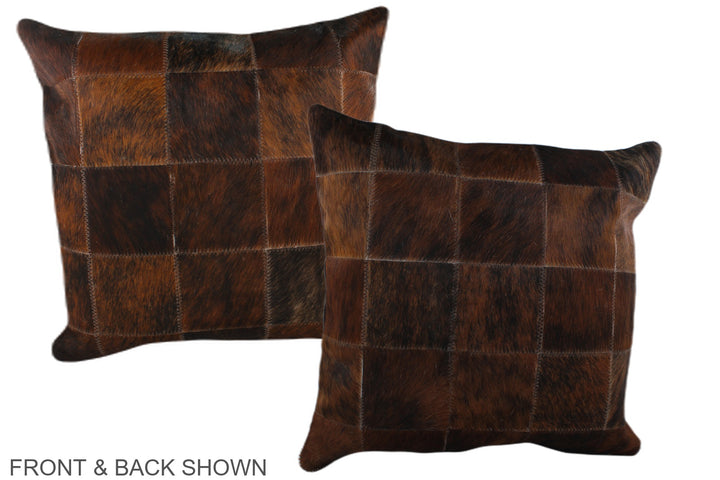 Patchwork 20"x20" Brazilian Cowhide Pillow #A37144 by Hudson Hides