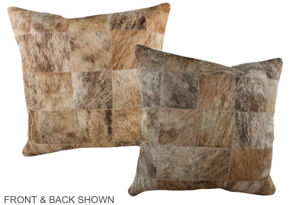 Patchwork 20"x20" Brazilian Cowhide Pillow #A37161 by Hudson Hides