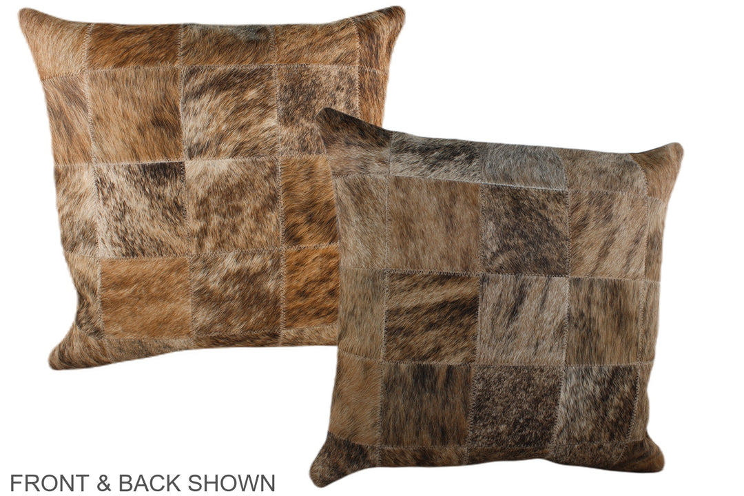 Patchwork 20"x20" Brazilian Cowhide Pillow #A37168 by Hudson Hides
