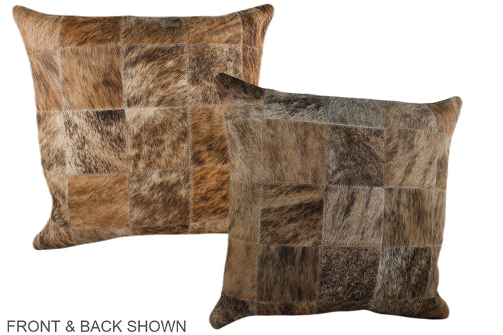 Patchwork 20"x20" Brazilian Cowhide Pillow #A37168 by Hudson Hides
