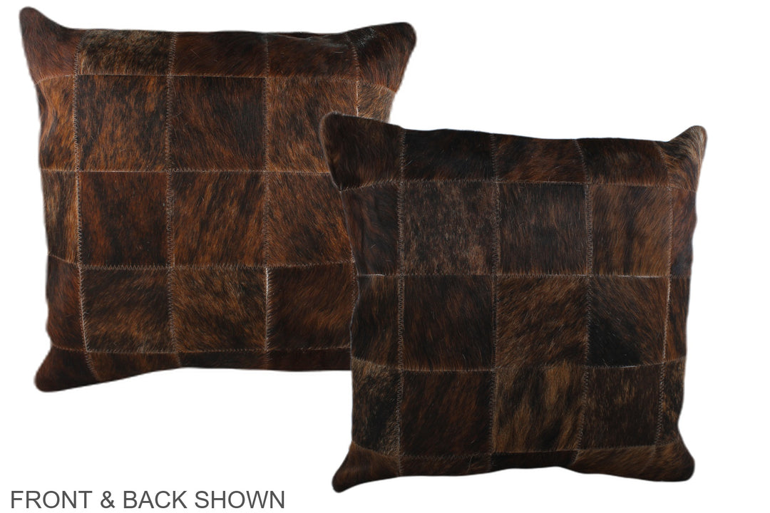 Patchwork 20"x20" Brazilian Cowhide Pillow #A37170 by Hudson Hides
