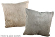 Grey with Beige 20"x20" Brazilian Cowhide Pillow #A37177 by Hudson Hides
