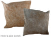 Grey with Beige 20"x20" Brazilian Cowhide Pillow #A37200 by Hudson Hides