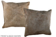 Grey with Beige 20"x20" Brazilian Cowhide Pillow #A37204 by Hudson Hides