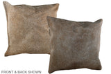 Grey with Beige 20"x20" Brazilian Cowhide Pillow #A37204 by Hudson Hides