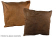 Solid Brown 20"x20" Brazilian Cowhide Pillow #A37209 by Hudson Hides