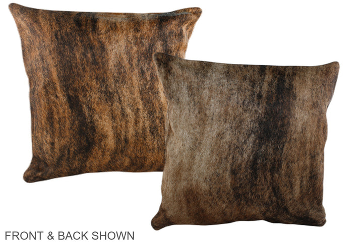 Medium Brindle 20"x20" Brazilian Cowhide Pillow #A37210 by Hudson Hides