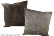 Grey with Beige 20"x20" Brazilian Cowhide Pillow #A37215 by Hudson Hides