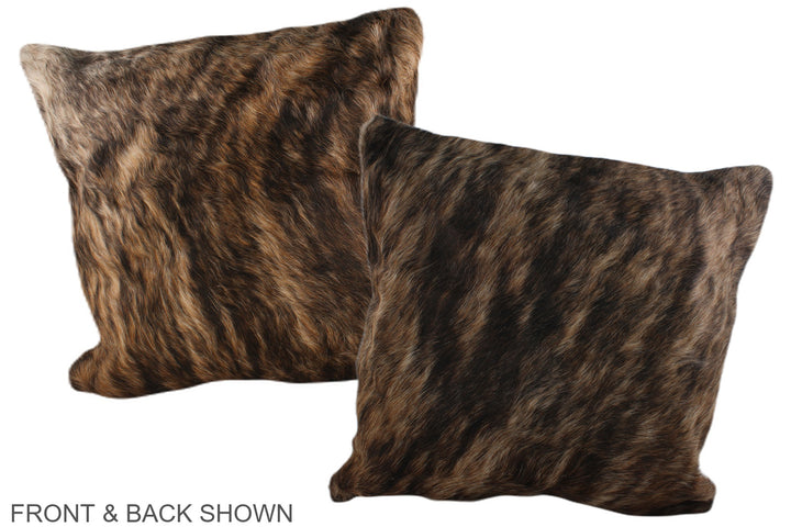 Dark Brindle 20"x20" Brazilian Cowhide Pillow #A37221 by Hudson Hides