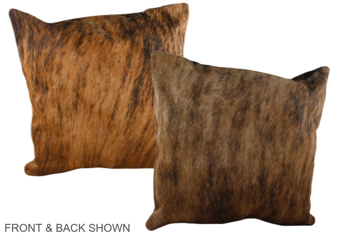 Medium Brindle 20"x20" Brazilian Cowhide Pillow #A37236 by Hudson Hides