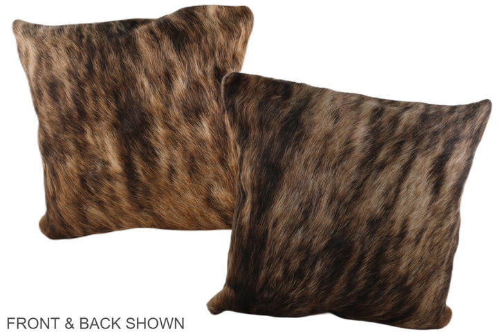 Medium Brindle 20"x20" Brazilian Cowhide Pillow #A37246 by Hudson Hides