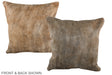 Grey with Beige 20"x20" Brazilian Cowhide Pillow #A37249 by Hudson Hides