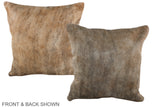 Grey with Beige 20"x20" Brazilian Cowhide Pillow #A37249 by Hudson Hides