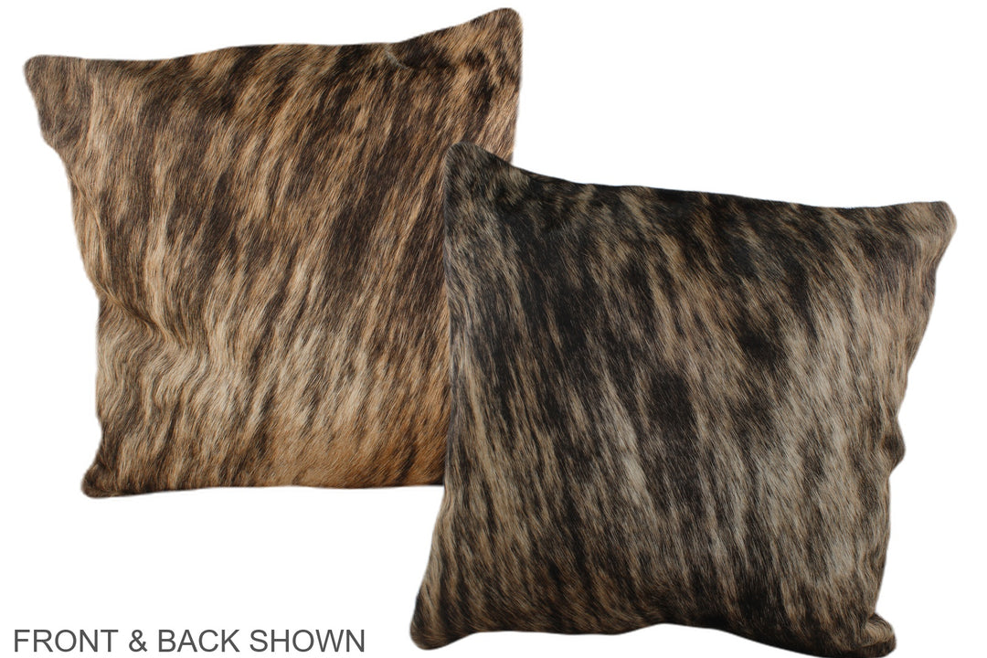 Medium Brindle 20"x20" Brazilian Cowhide Pillow #A37255 by Hudson Hide