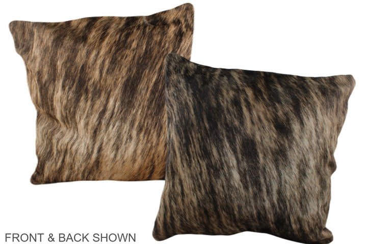 Medium Brindle 20"x20" Brazilian Cowhide Pillow #A37255 by Hudson Hides