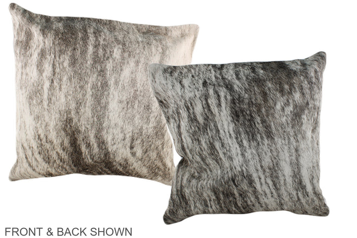 Grey 20"x20" Brazilian Cowhide Pillow #A37261 by Hudson Hides