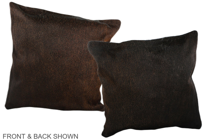 Chocolate 20"x20" Brazilian Cowhide Pillow #A37269 by Hudson Hides