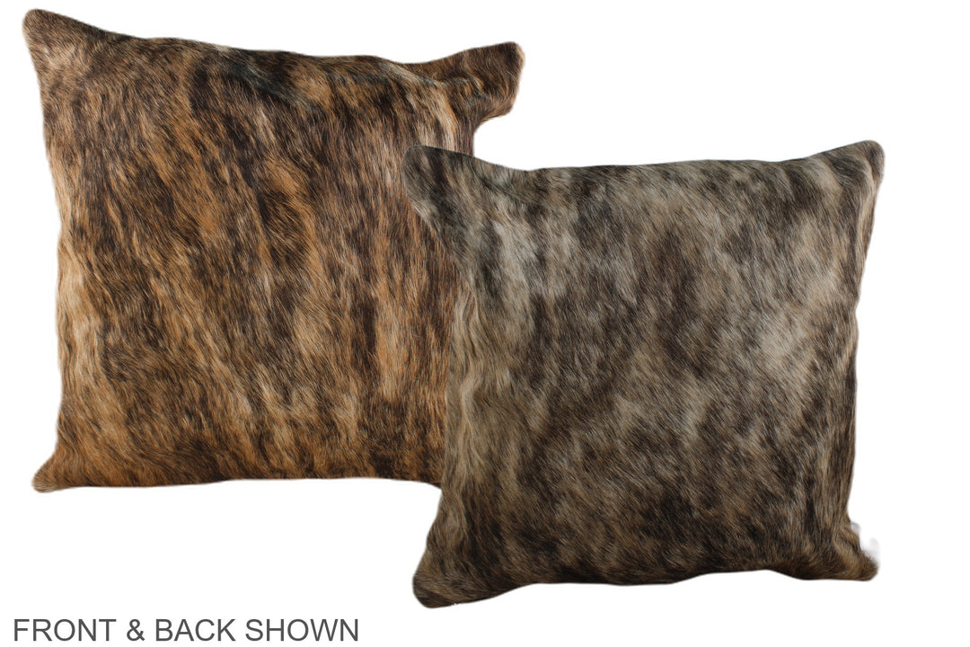 Medium Brindle 20"x20" Brazilian Cowhide Pillow #A37276 by Hudson Hide