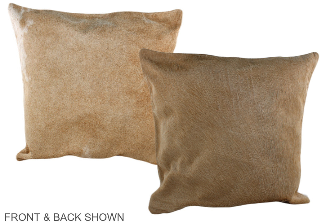 Beige 20"x20" Brazilian Cowhide Pillow #A37277 by Hudson Hides