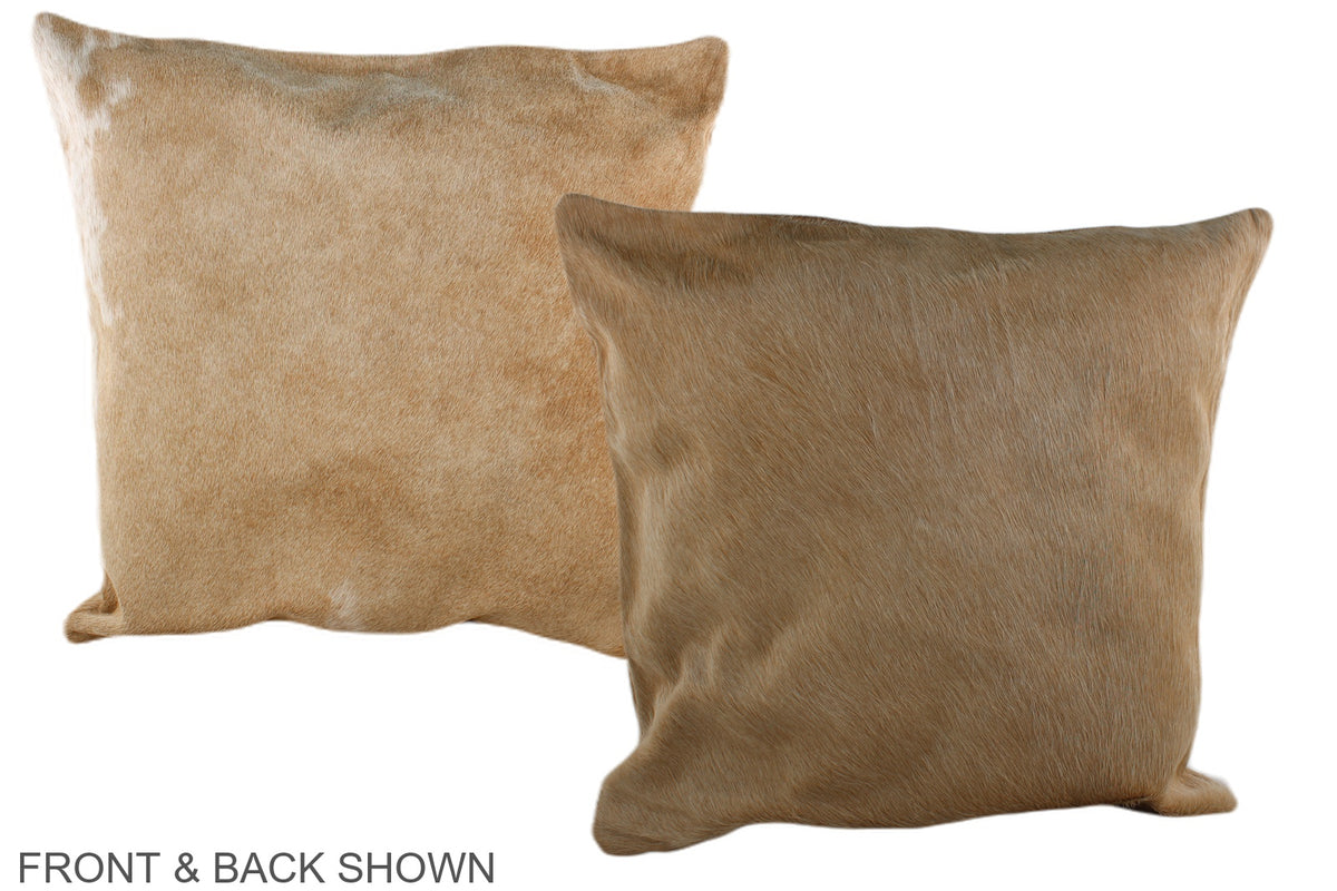 Beige Cowhide Pillow #A37277