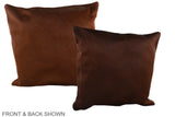 Solid Brown 20"x20" Brazilian Cowhide Pillow #A37289 by Hudson Hides