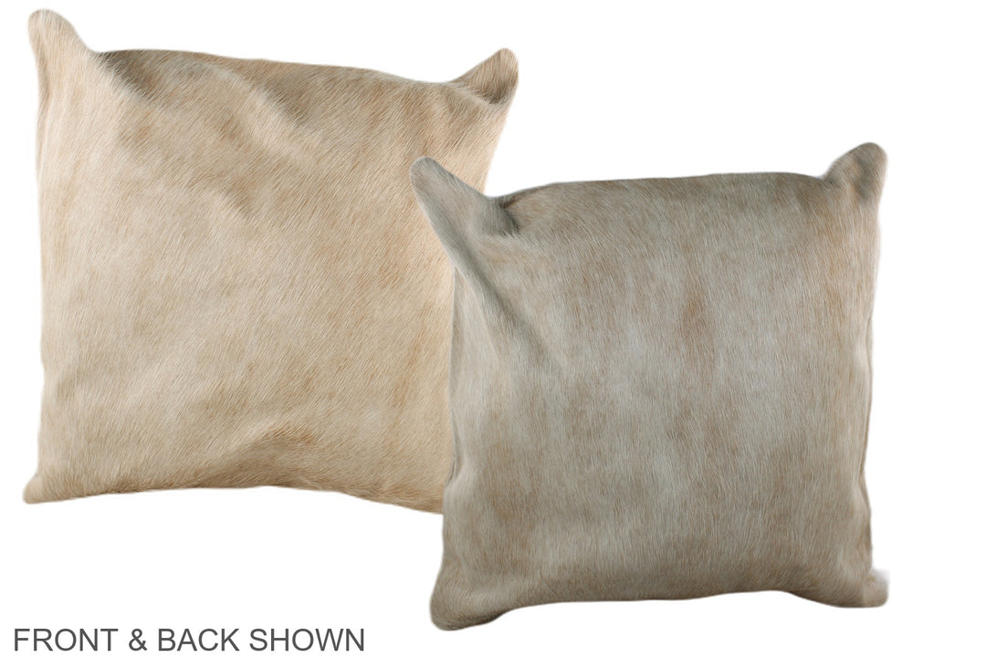 Champagne 20"x20" Brazilian Cowhide Pillow #A37291 by Hudson Hides