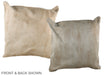 Champagne 20"x20" Brazilian Cowhide Pillow #A37291 by Hudson Hides
