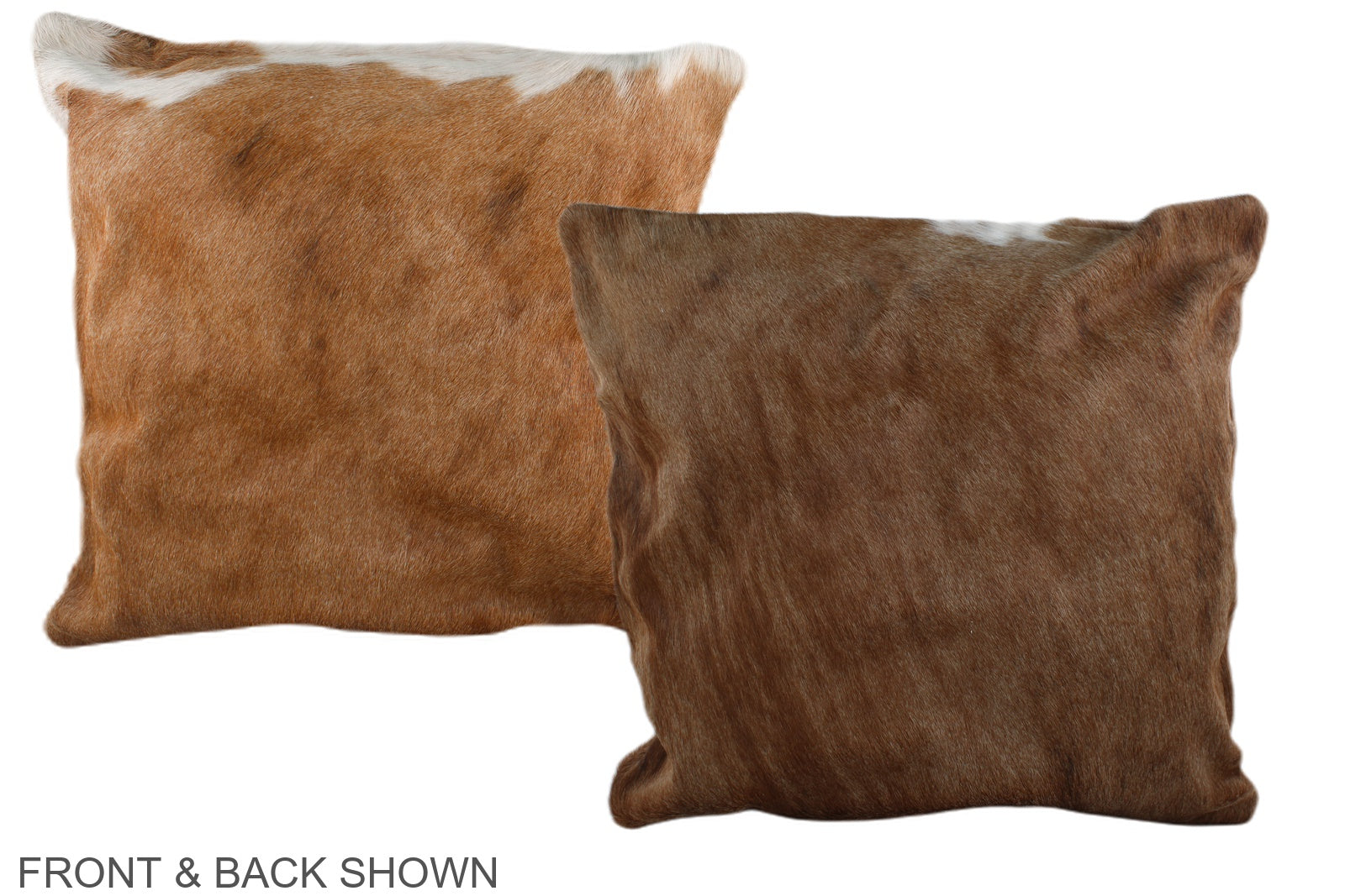 Brown and White Cowhide Pillow #A37303
