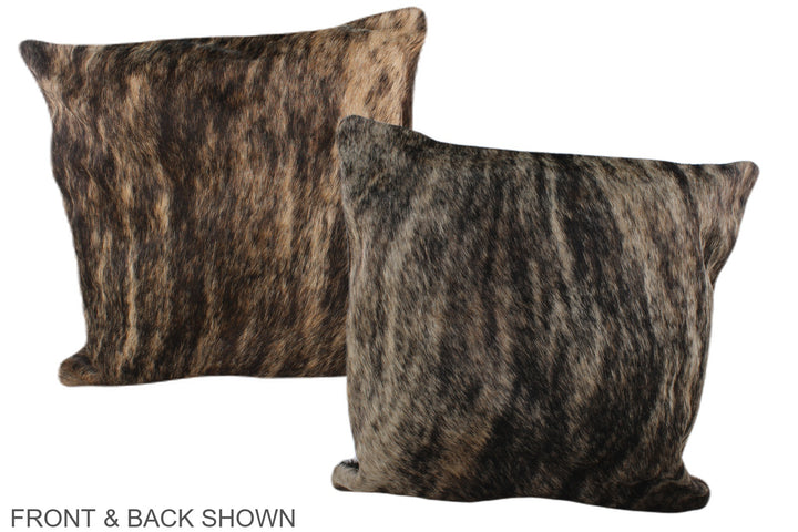 Dark Brindle 20"x20" Brazilian Cowhide Pillow #A37317 by Hudson Hides