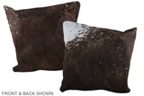 Chocolate 20"x20" Brazilian Cowhide Pillow #A37320 by Hudson Hides