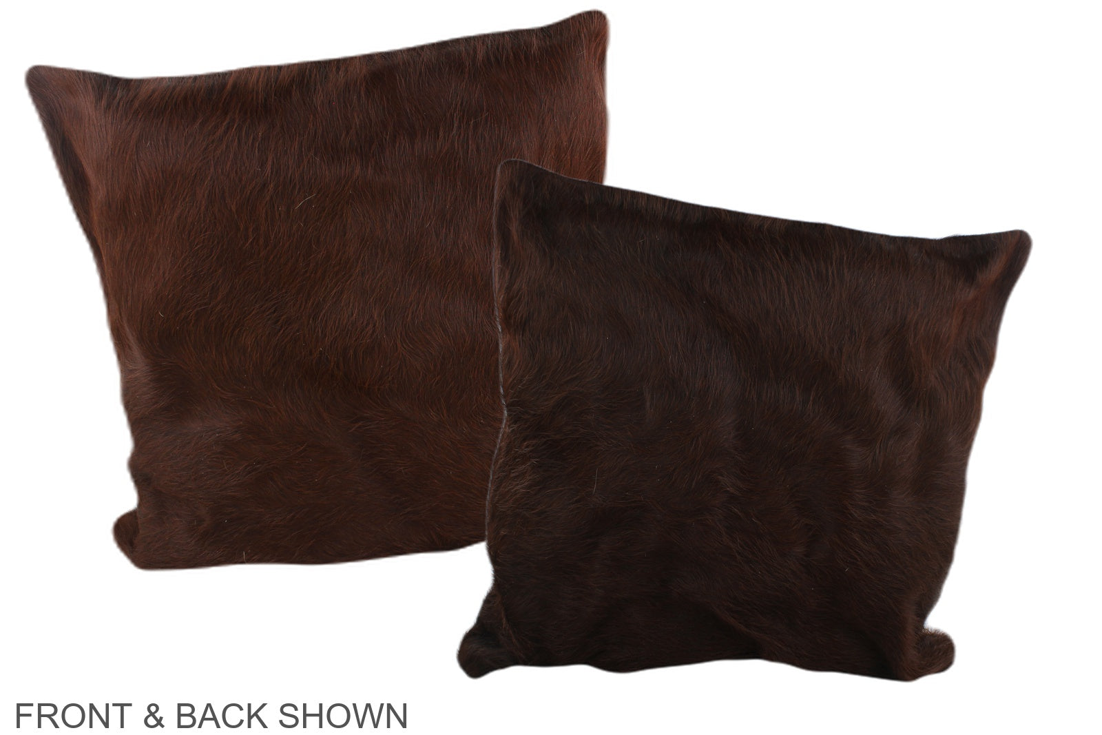Solid Brown Cowhide Pillow #A37323