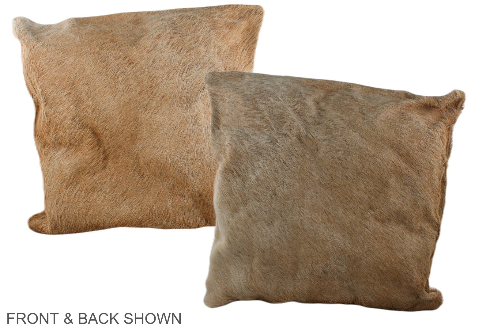 Solid Brown Cowhide Pillow #A37324